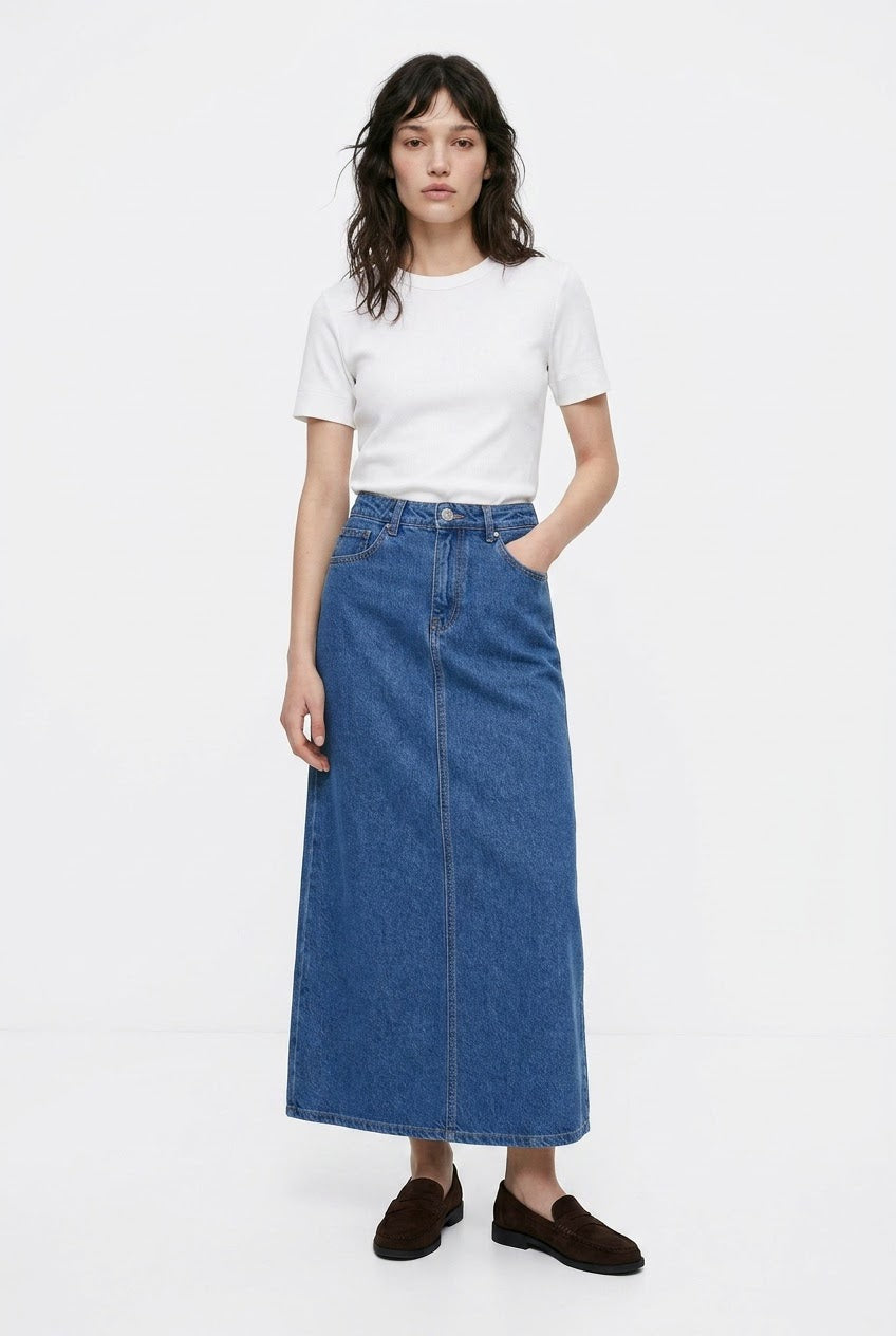 Blue skirt maxi jeans