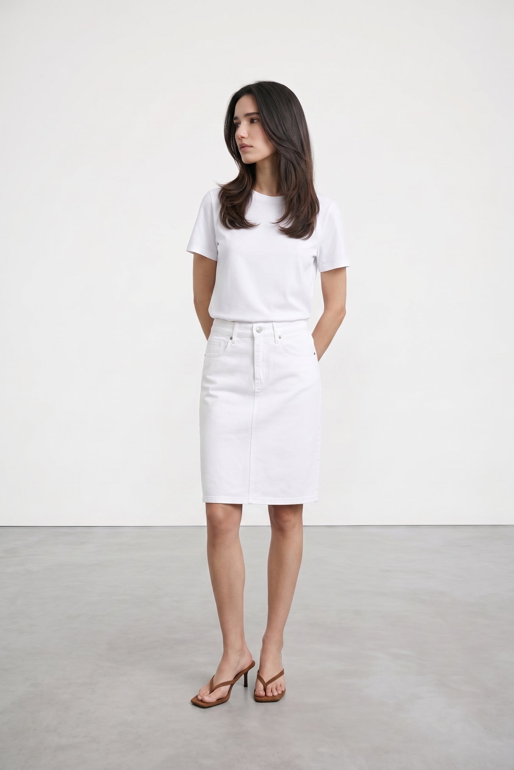 skirt pure white