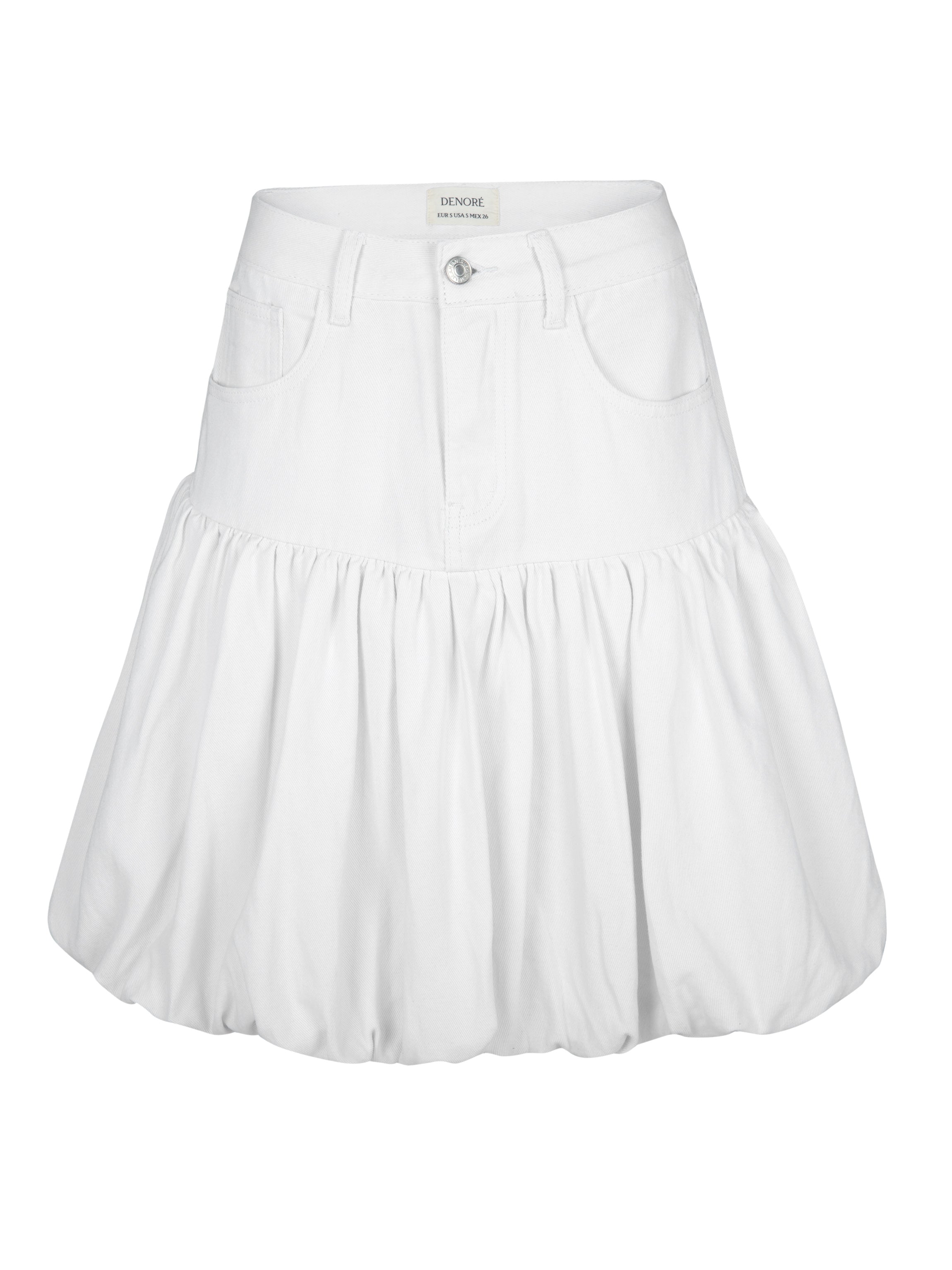 balloon denim skirt
