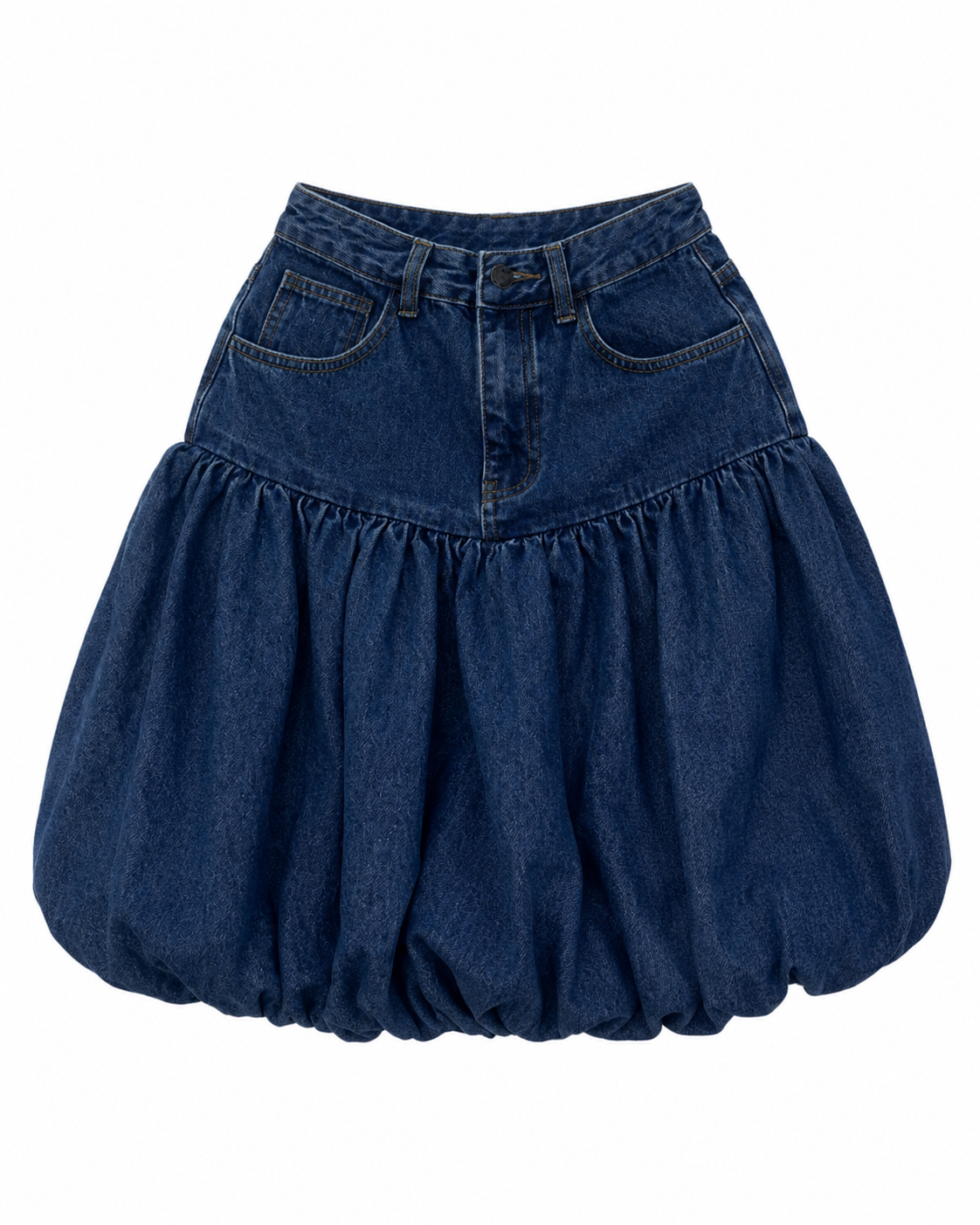 balloon denim skirt