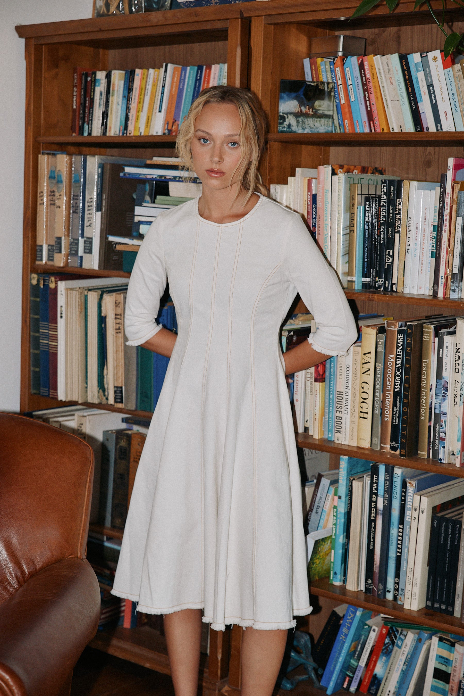 dress amelia jeans cream