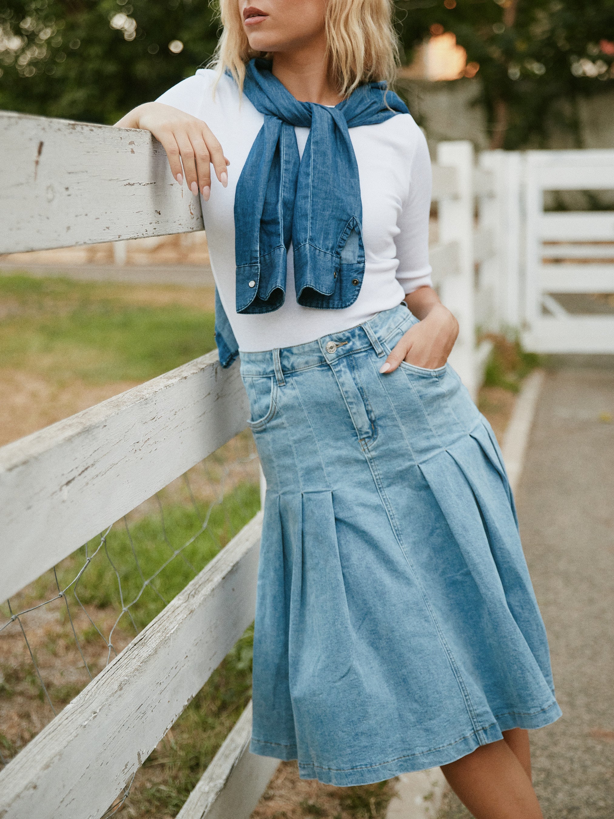 denim skirt camille